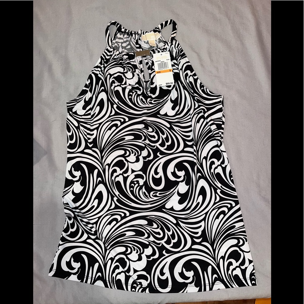 MICHAEL KORS Black & white Blouse NEW w/tags